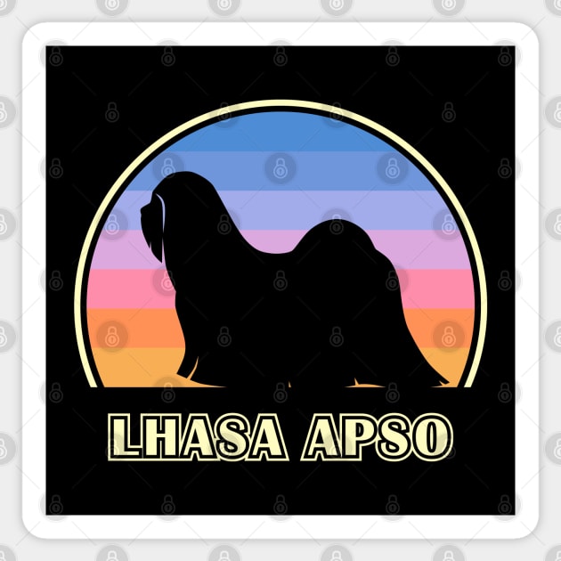 Lhasa Apso Vintage Sunset Dog Sticker by millersye